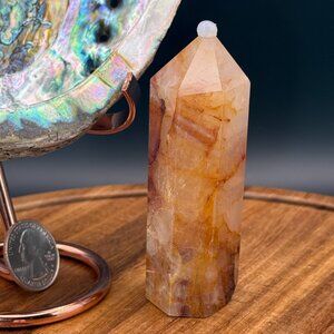 Golden Healer Quartz Crystal Tower Point Yellow Hematoid 5 Quartz Metaphysical